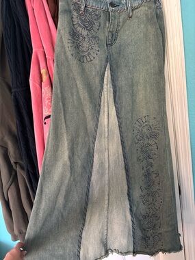 Free People Denim Maxi skirt